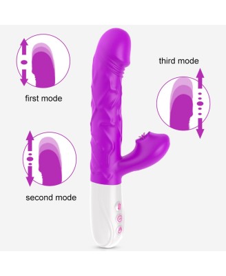 Wibrator- SiliconeTongue Vibrator, USB 10 Function