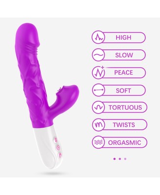 Wibrator- SiliconeTongue Vibrator, USB 10 Function