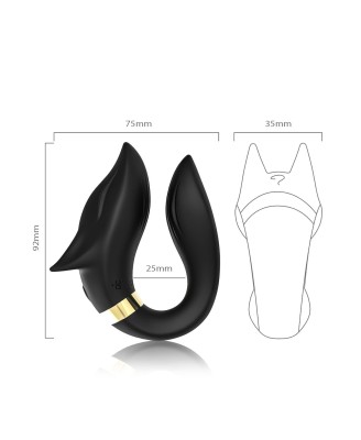 Fox black - Wibrator dla Par - Sterowany na pilota