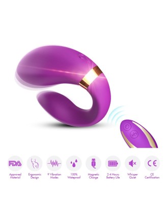Crescent - Wibrator dla Par - Fioletowy