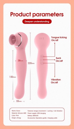 Lauren - Stymulator Łechtaczki - Różowy