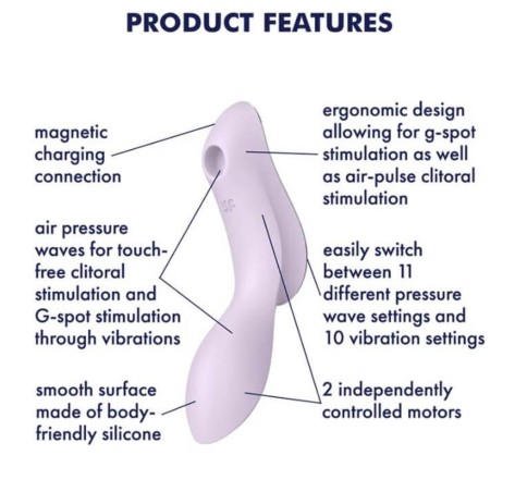 Satisfyer Curvy Trinity 2 Violet - Wielofunkcyjny Wibrator
