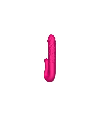 Realistic Tongue Stimulating - Podwójny Wibrator - Róż