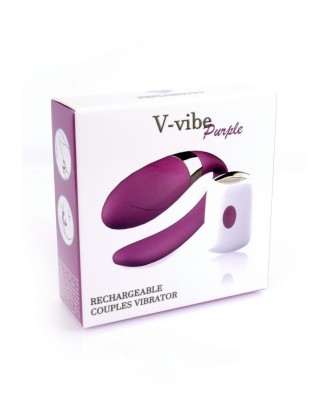 Stymulator-V-Vibe Purple USB 7 Function / Remote Control