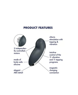 Satisfyer Tap & Climax 2 grey - Stymulator Łechtaczki