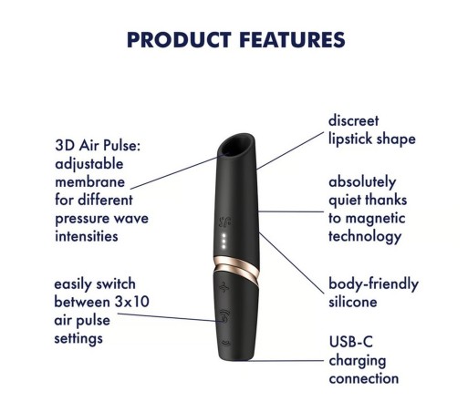 Satisfyer Perfect Kiss - Cichy Stymulator Intymny