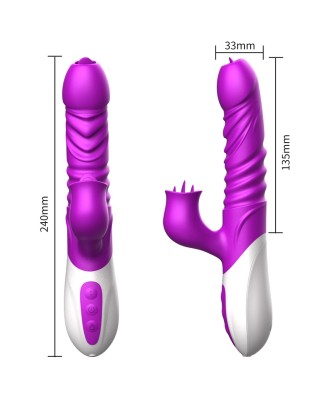 Wibrator-Silicone Vibrator USB 10 Function and Thrusting Function / Heating