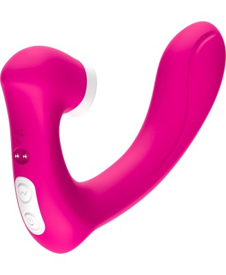 Stymulator silicone 2*9 vibration function Rose Red