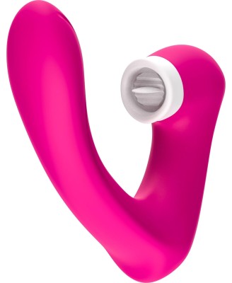 Stymulator silicone 2*9 vibration function Rose Red