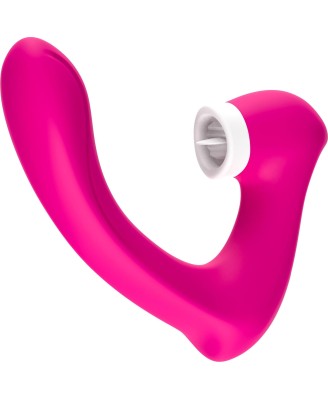 Stymulator silicone 2*9 vibration function Rose Red