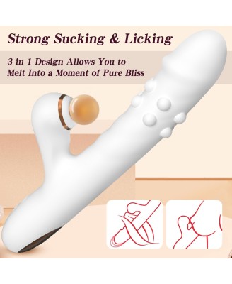 Silicone Vibrator - Wibrator Króliczek z funkcją rotacji
