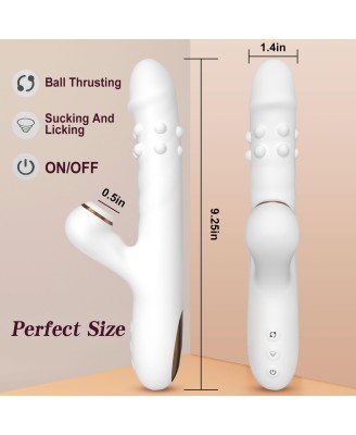 Silicone Vibrator - 3 rotating functions and 7 licking functions