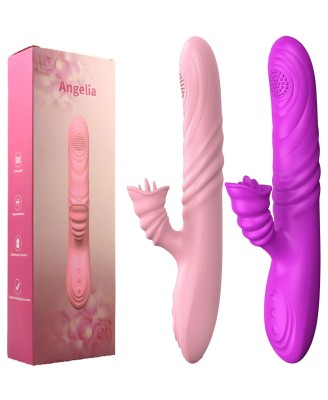 Angelia - Wibrator Króliczek - Fioletowy