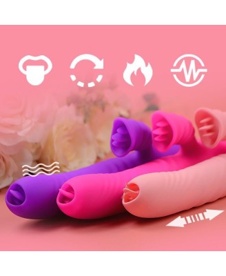 Wibrator-Angelia, USB 3 functions of thrusting / 20 vibrations Purple