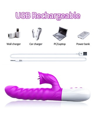 Wibrator-Silicon, Vibrator 7 Function and Heating Mode, PURPLE