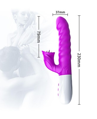 Wibrator-Silicon, Vibrator 7 Function and Heating Mode, PURPLE