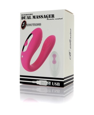 Stymulator - Massager Dual Vibrator USB 5 Functions / Remote Control