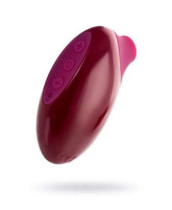 TOYFA A-Toys Myrty Clitoral Vacuum Stimulator, burgundy, 9.8 cm