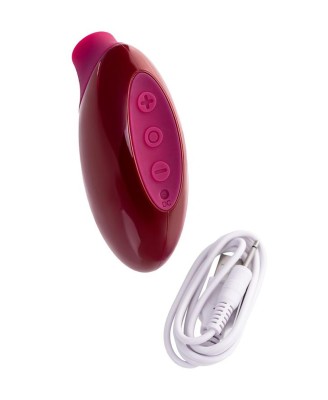 TOYFA A-Toys Myrty Clitoral Vacuum Stimulator, burgundy, 9.8 cm