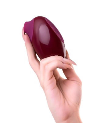TOYFA A-Toys Myrty Clitoral Vacuum Stimulator, burgundy, 9.8 cm
