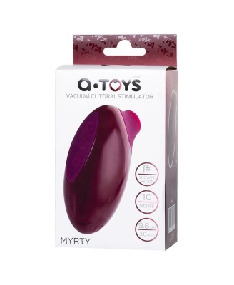 TOYFA A-Toys Myrty Clitoral Vacuum Stimulator, burgundy, 9.8 cm