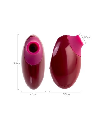 TOYFA A-Toys Myrty Clitoral Vacuum Stimulator, burgundy, 9.8 cm