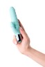 Relief vibrator with clitoral stimulation Flovetta Flax, silicone, mint, 17.5 cm