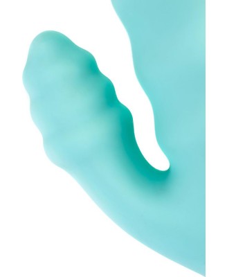 Relief vibrator with clitoral stimulation Flovetta Flax, silicone, mint, 17.5 cm