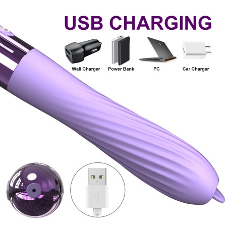 Wibrator Punktu G z funkcją grzania - Różowy