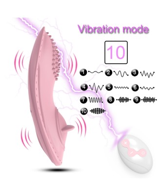 Wibrator-Strap on Vibrator 01 - Majtkowy Stymulator Łechtaczki na pilota - Róż