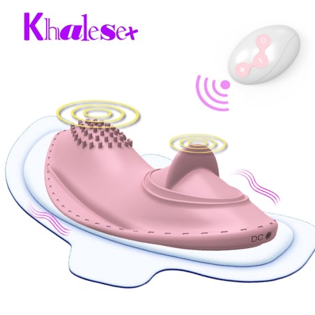 Wibrator-Strap on Vibrator 01 - Majtkowy Stymulator Łechtaczki na pilota - Róż