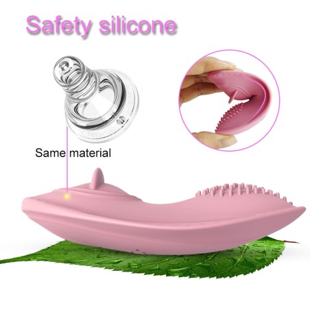 Wibrator-Strap on Vibrator 01 - Majtkowy Stymulator Łechtaczki na pilota - Róż