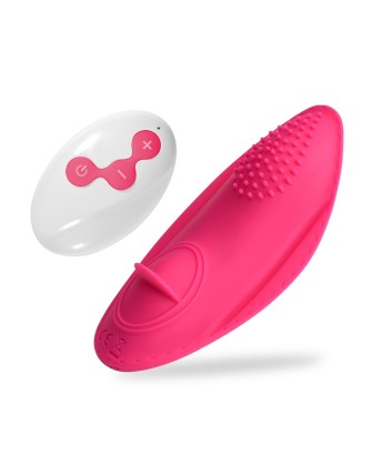 Strap on Vibrator 01 - Majtkowy Stymulator Łechtaczki na pilota - Czerwony
