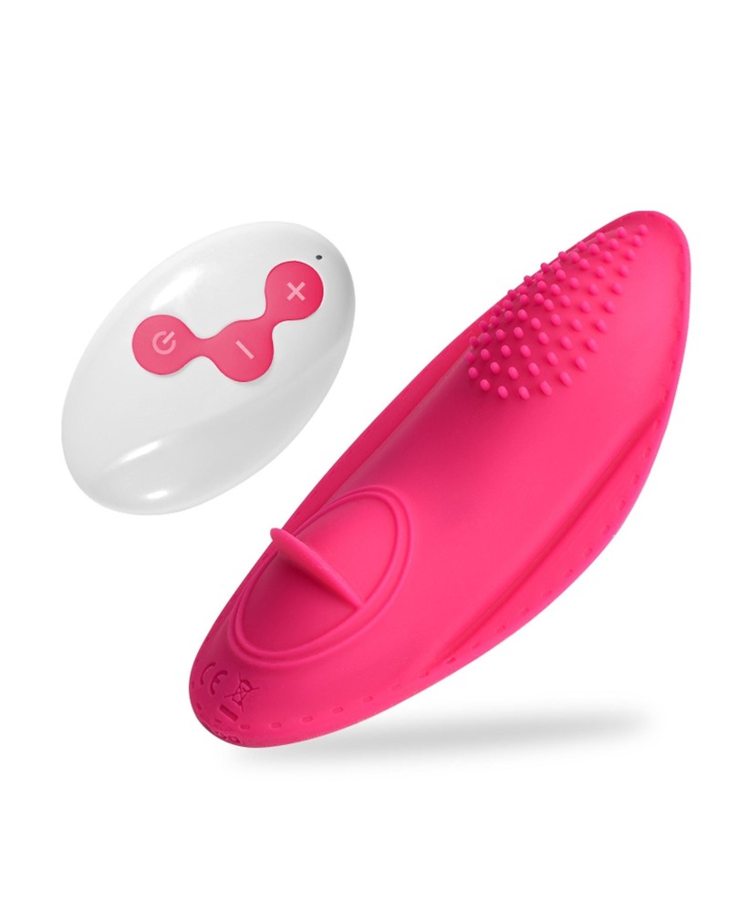 Strap on Vibrator 01 - Majtkowy Stymulator Łechtaczki na pilota - Czerwony
