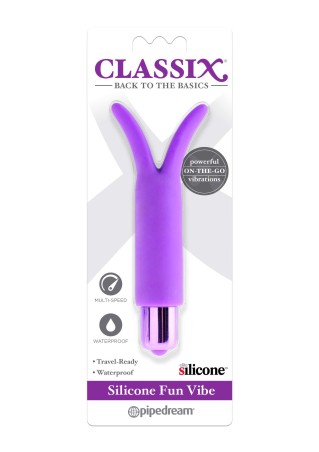Silicone Fun Vibe Purple - Stymulator Łechtaczki