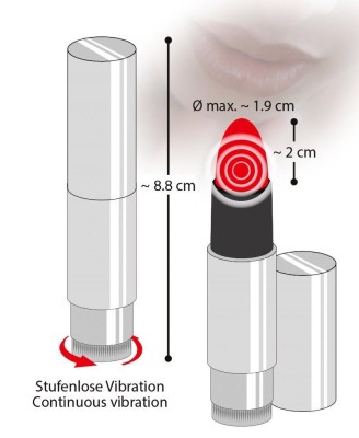 Kiss Me Lipstick Vibe - Mini Stymulator Łechtaczki