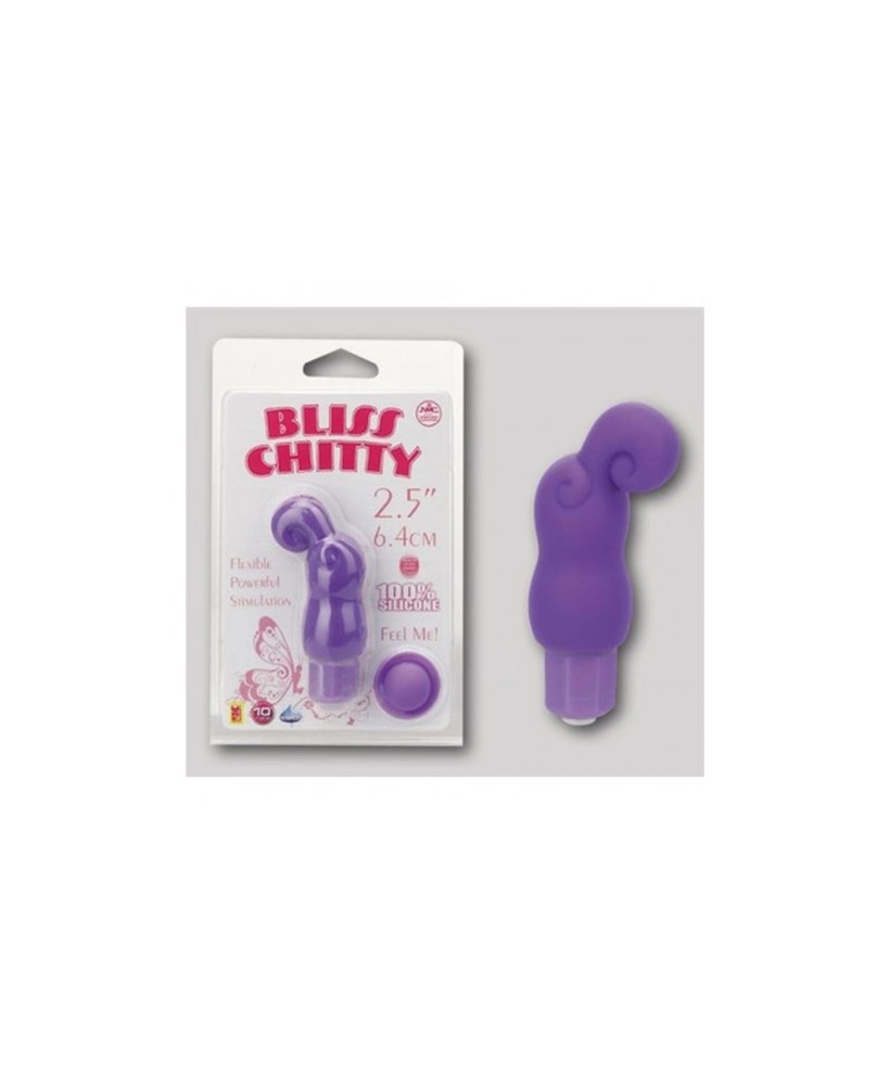 xBLISS CHITTY, MINI VIBRATOR, 10 FUNKTIONEN, WASSERFEST, SILIKON, LILA, 6,4CM