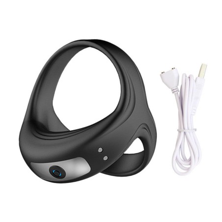 Lovesecret Premium LS07 – Wibrujący pierścień erekcyjny - Czarny