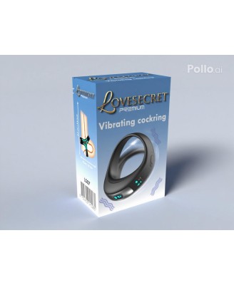Lovesecret Premium LS07 – Wibrujący pierścień erekcyjny - Czarny