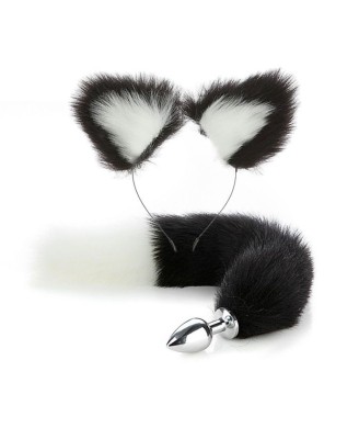 Lovesecret Fox Set 03 - Zestaw Lisiego Ogonka i Uszu  - Czarny