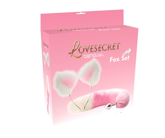Lovesecret Fox Set 02 - Zestaw Lisiego Ogonka i Uszu  - Róż