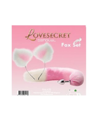 Lovesecret Fox Set 02 - Zestaw Lisiego Ogonka i Uszu  - Róż