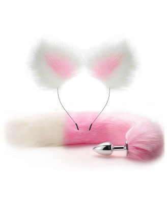 Lovesecret Fox Set 02 - Zestaw Lisiego Ogonka i Uszu  - Róż