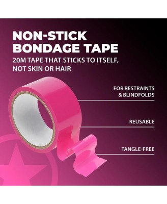 PVC Non-Stick Tape - 20 m - Różowa - Taśma do Krępowania