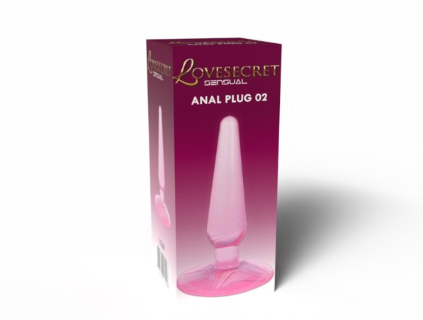 Lovesecret Sensual LS28 – Anal Plug 02 Różowy | Korek analny z przyssawką