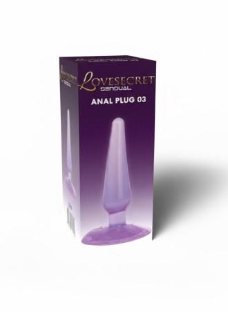 Lovesecret Sensual LS29 – Anal Plug 03 Fioletowy | Korek analny z przyssawką
