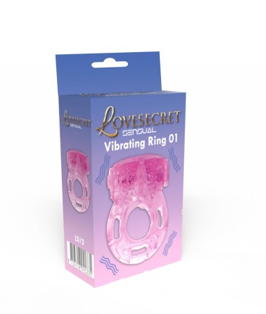 Lovesecret Sensual LS12 – Vibrating Ring 01 | Wibrujący pierścień erekcyjny | Różowy