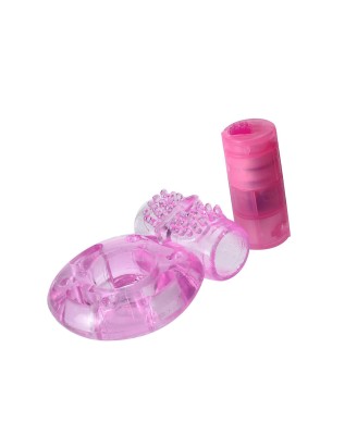 Lovesecret Sensual LS12 – Vibrating Ring 01 | Wibrujący pierścień erekcyjny | Różowy