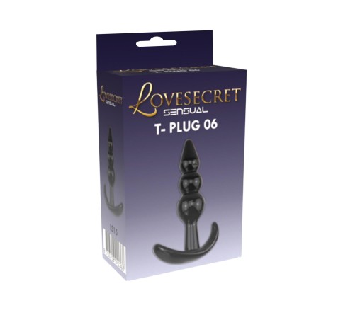 Lovesecret Sensual LS15 – T-Plug 06 Czarny|Korek analny Mały