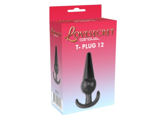 Lovesecret Sensual LS21 – T-Plug 12 Czarny| Korek analny